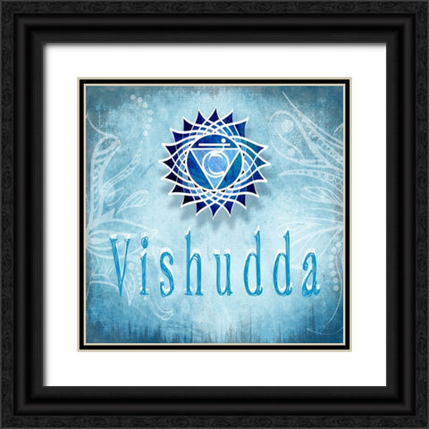 ChakrasYoga_Vishudda V3 Black Ornate Wood Framed Art Print with Double Matting by LightBoxJournal