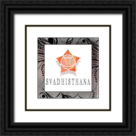 ChakrasYogaFramed_Svadhisthana V1 Black Ornate Wood Framed Art Print with Double Matting by LightBoxJournal