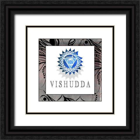 ChakrasYogaFramed_Vishudda V1 Black Ornate Wood Framed Art Print with Double Matting by LightBoxJournal