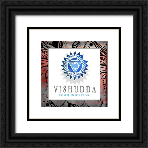 ChakrasYogaFramed_Vishudda V2 Black Ornate Wood Framed Art Print with Double Matting by LightBoxJournal