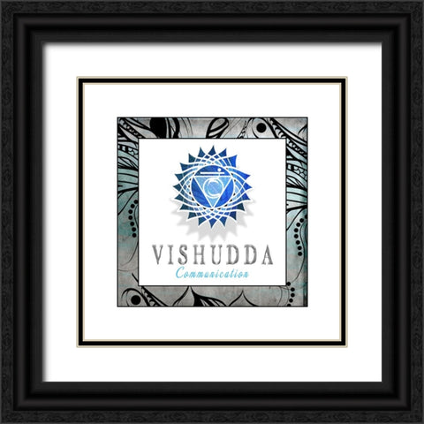 ChakrasYogaFramed_Visudda V3 Black Ornate Wood Framed Art Print with Double Matting by LightBoxJournal