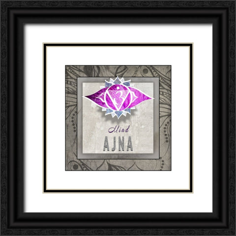 ChakrasYogaTile AJNA V3 Black Ornate Wood Framed Art Print with Double Matting by LightBoxJournal