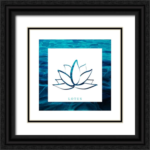 Yoga V1 Lotus Black Ornate Wood Framed Art Print with Double Matting by LightBoxJournal