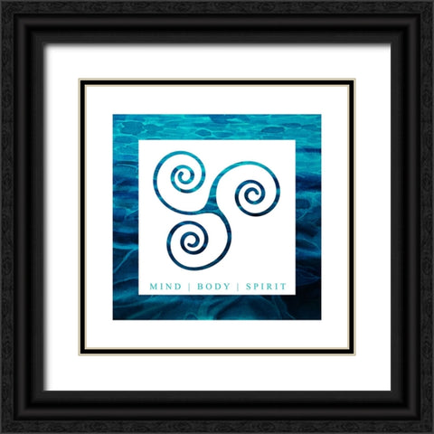 Yoga V1 MindBodySpirit Black Ornate Wood Framed Art Print with Double Matting by LightBoxJournal