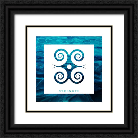 Yoga V1 Strength Black Ornate Wood Framed Art Print with Double Matting by LightBoxJournal
