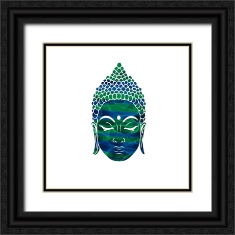 YogaSymbol V4 Black Ornate Wood Framed Art Print with Double Matting by LightBoxJournal