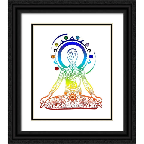 YogaV1 3 Black Ornate Wood Framed Art Print with Double Matting by LightBoxJournal