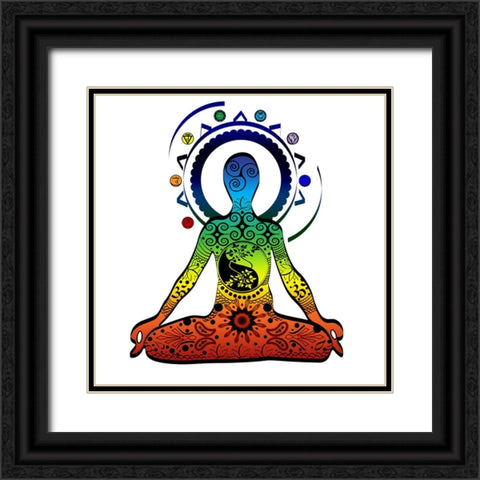 YogaV5 Black Ornate Wood Framed Art Print with Double Matting by LightBoxJournal