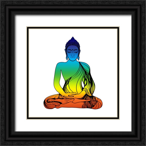 YogaV6 Black Ornate Wood Framed Art Print with Double Matting by LightBoxJournal