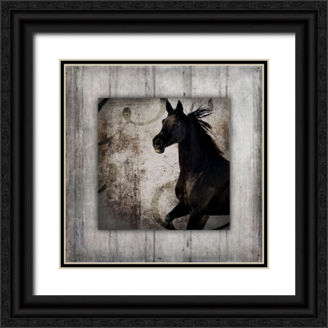 GypsyHorse Collection V1 8 Black Ornate Wood Framed Art Print with Double Matting by LightBoxJournal