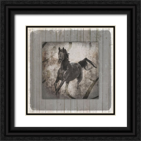GypsyHorse Collection V1 11 Black Ornate Wood Framed Art Print with Double Matting by LightBoxJournal