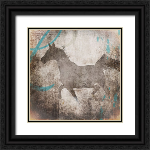 GypsyHorse Collection V2 3 Black Ornate Wood Framed Art Print with Double Matting by LightBoxJournal