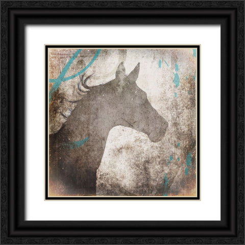 GypsyHorse Collection V2 4 Black Ornate Wood Framed Art Print with Double Matting by LightBoxJournal