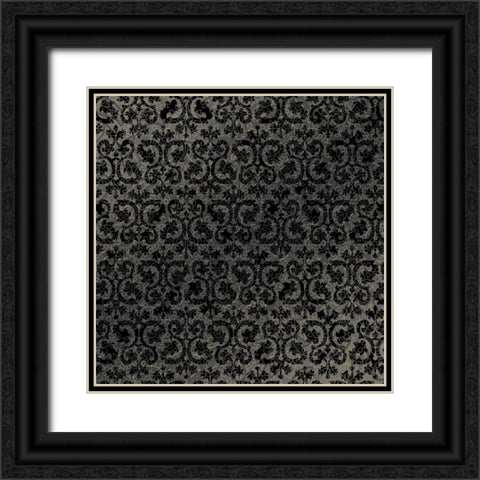GypsyHorse CollectionSurfacePattern V1 2 Black Ornate Wood Framed Art Print with Double Matting by LightBoxJournal