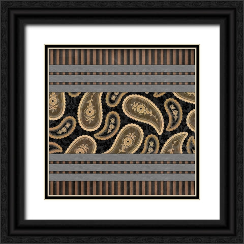 GypsyHorse CollectionSurfacePattern V1 12 Black Ornate Wood Framed Art Print with Double Matting by LightBoxJournal