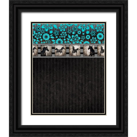 GypsyHorse CollectionSurfacePattern V2 6 Black Ornate Wood Framed Art Print with Double Matting by LightBoxJournal