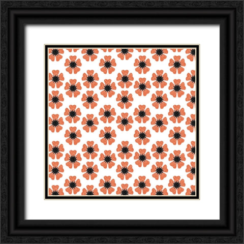 GypsyHorseCollectionSurfacePattern V1 V15 1 Black Ornate Wood Framed Art Print with Double Matting by LightBoxJournal