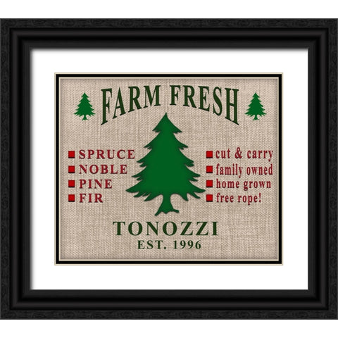 Personalized Christmas Sign V11 Black Ornate Wood Framed Art Print with Double Matting by LightBoxJournal
