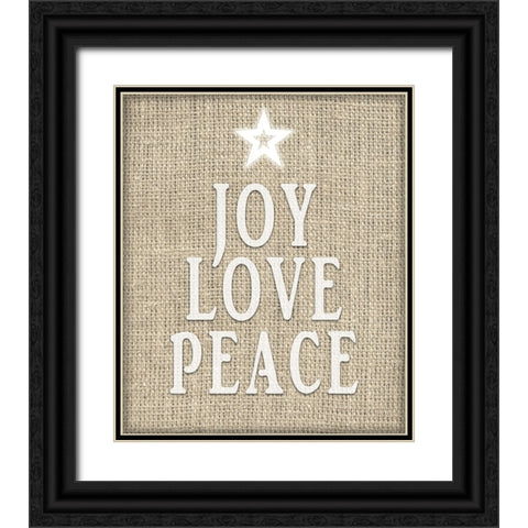 Personalized Christmas Sign V33 V1 Black Ornate Wood Framed Art Print with Double Matting by LightBoxJournal