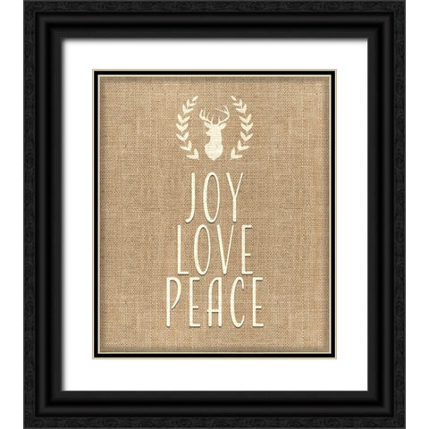 Personalized Christmas Sign V34 V1 Black Ornate Wood Framed Art Print with Double Matting by LightBoxJournal