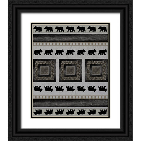 Bear_SurfacePattern V1 4 Black Ornate Wood Framed Art Print with Double Matting by LightBoxJournal