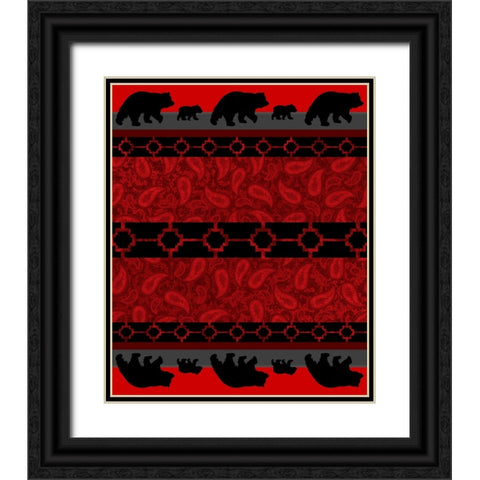 Bear_SurfacePattern V1 16 Black Ornate Wood Framed Art Print with Double Matting by LightBoxJournal