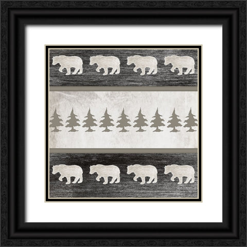 Good Night Moose 2 Surface Pattern 4 Black Ornate Wood Framed Art Print with Double Matting by LightBoxJournal