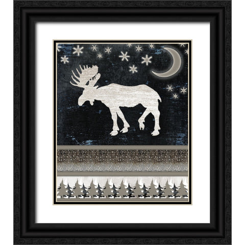 Good Night Moose V1 1 (1) Black Ornate Wood Framed Art Print with Double Matting by LightBoxJournal