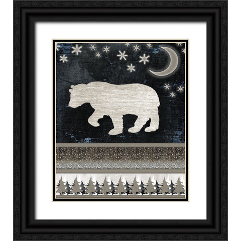 Good Night Moose V1 2 Black Ornate Wood Framed Art Print with Double Matting by LightBoxJournal