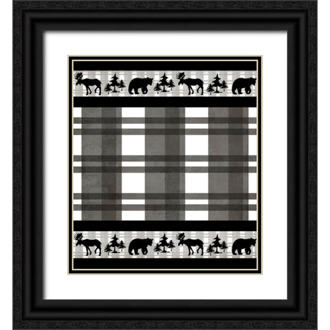 Lodge Surface Pattern_V1 3 Black Ornate Wood Framed Art Print with Double Matting by LightBoxJournal