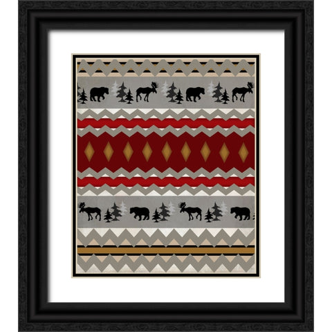 Lodge Surface Pattern_V1 11 Black Ornate Wood Framed Art Print with Double Matting by LightBoxJournal