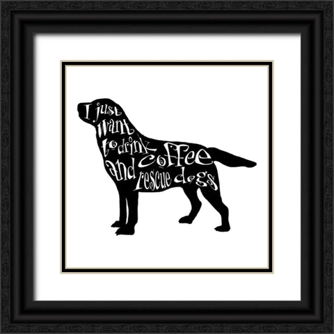 Rescue Dog 7 Black Ornate Wood Framed Art Print with Double Matting by LightBoxJournal