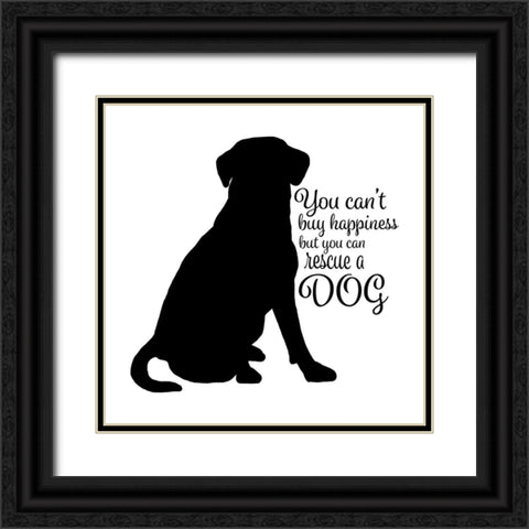 Rescue Dog 9 Black Ornate Wood Framed Art Print with Double Matting by LightBoxJournal