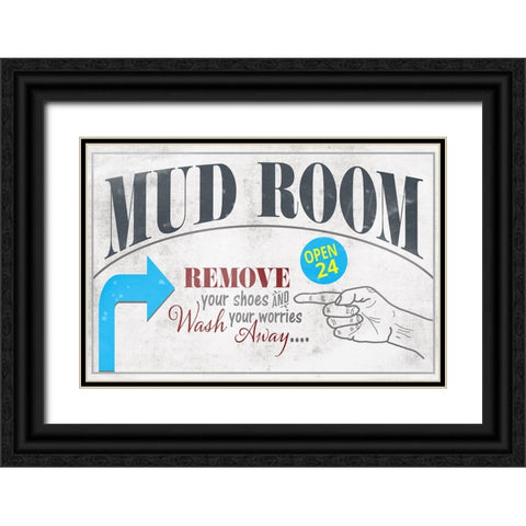 Mudroom 21 Black Ornate Wood Framed Art Print with Double Matting by LightBoxJournal