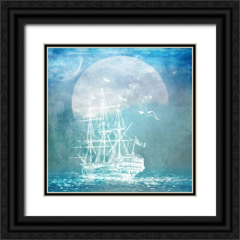 Sailor Away_Ship 2 Black Ornate Wood Framed Art Print with Double Matting by LightBoxJournal