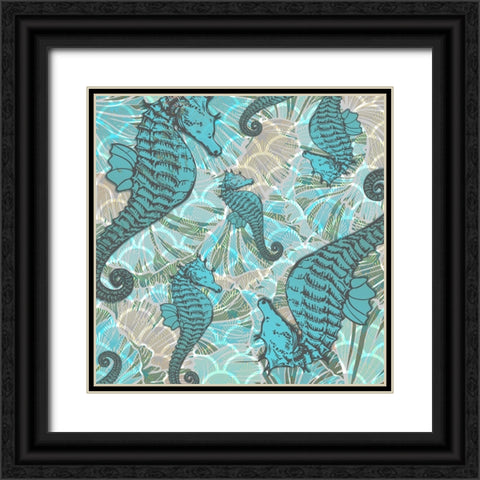 Sailor Away_Surface Pattern 4 Black Ornate Wood Framed Art Print with Double Matting by LightBoxJournal
