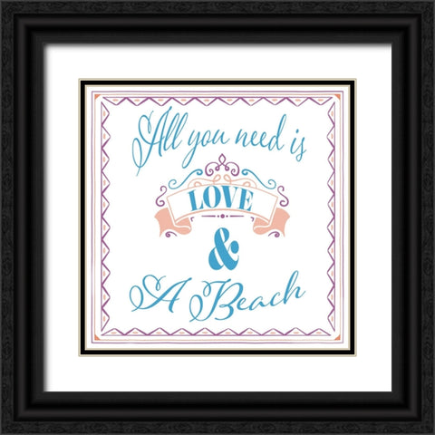 Sea Creatures_Sign 1 Black Ornate Wood Framed Art Print with Double Matting by LightBoxJournal