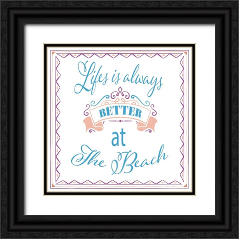 Sea Creatures_Sign 2 Black Ornate Wood Framed Art Print with Double Matting by LightBoxJournal