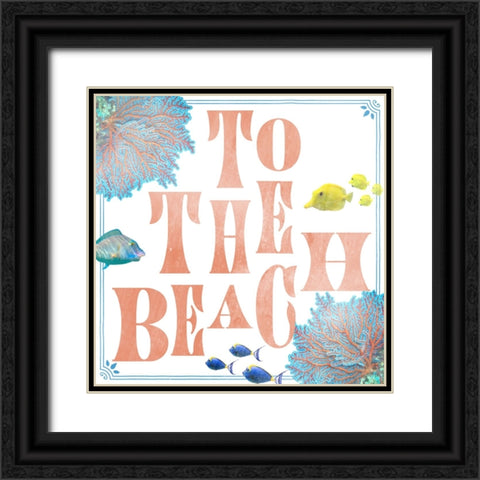 Sea Creatures_Sign 4 Black Ornate Wood Framed Art Print with Double Matting by LightBoxJournal