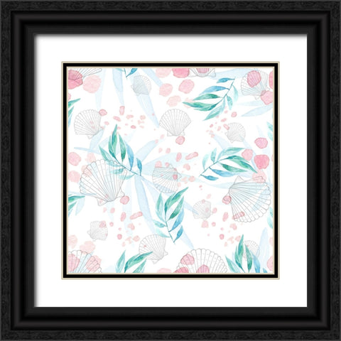 Sea Side BoHo Repeat 1 Black Ornate Wood Framed Art Print with Double Matting by LightBoxJournal