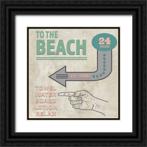 Sea Side BoHo_Sign 4 Black Ornate Wood Framed Art Print with Double Matting by LightBoxJournal