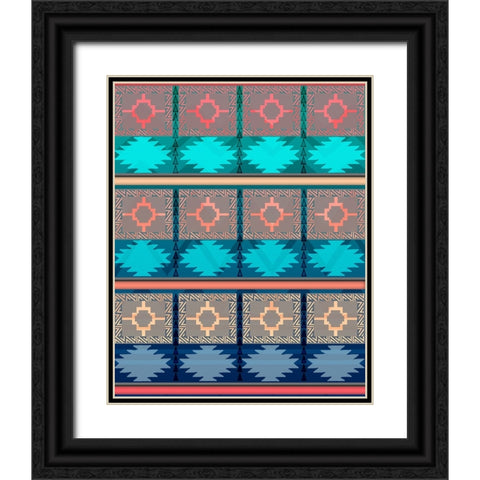 SouthWestStyle 6 Black Ornate Wood Framed Art Print with Double Matting by LightBoxJournal