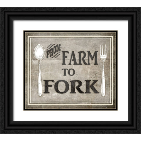 Farm to Fork BK Black Ornate Wood Framed Art Print with Double Matting by LightBoxJournal