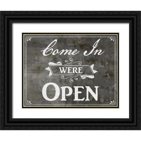 Farm Sign_Open Black Ornate Wood Framed Art Print with Double Matting by LightBoxJournal