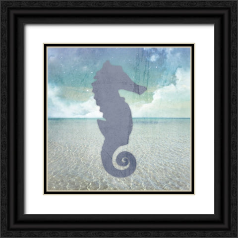 Signs_SeaHorse Black Ornate Wood Framed Art Print with Double Matting by LightBoxJournal
