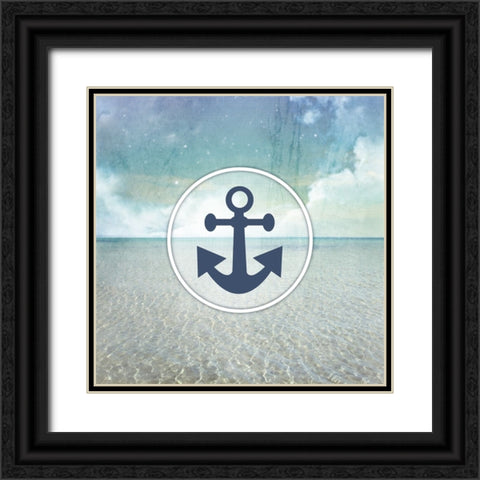 Signs_SeaLife_Anchor Black Ornate Wood Framed Art Print with Double Matting by LightBoxJournal