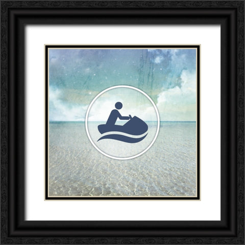Signs_SeaLife_JetSki Black Ornate Wood Framed Art Print with Double Matting by LightBoxJournal