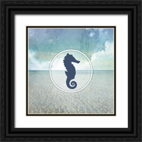 Signs_SeaLife_SeaHorse Black Ornate Wood Framed Art Print with Double Matting by LightBoxJournal