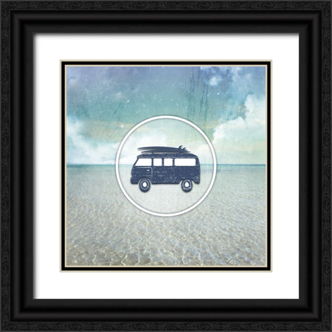 Signs_SeaLife_SurfBus2 Black Ornate Wood Framed Art Print with Double Matting by LightBoxJournal