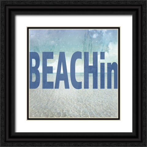Signs_SeaLife_Typography_BeachIn Black Ornate Wood Framed Art Print with Double Matting by LightBoxJournal